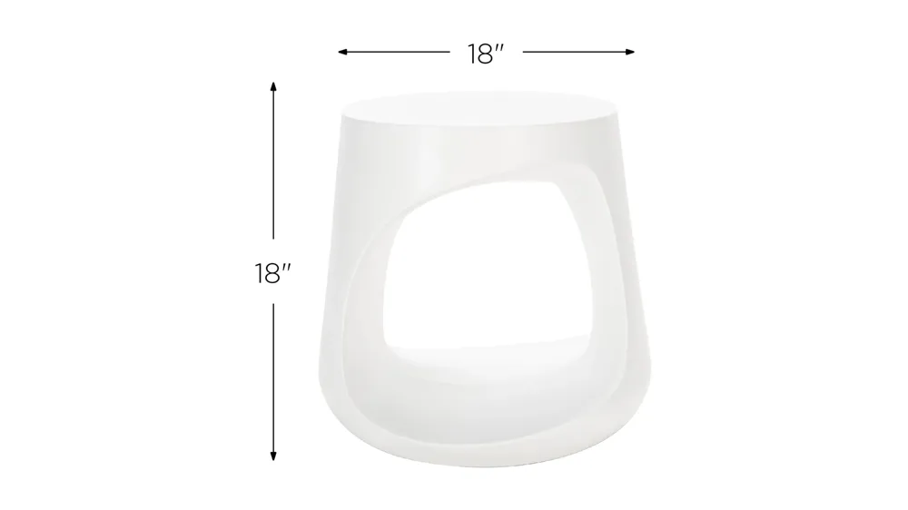 Moreno Outdoor Concrete Accent Stool Dimensions