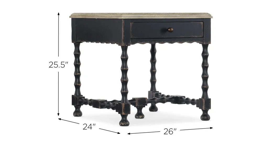 Ciao Bella Rectangular End Table Dimensions