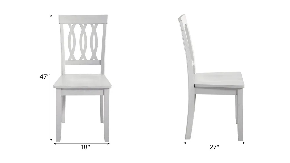 Naples Dining Side Chair - Set of 2 Dimensions