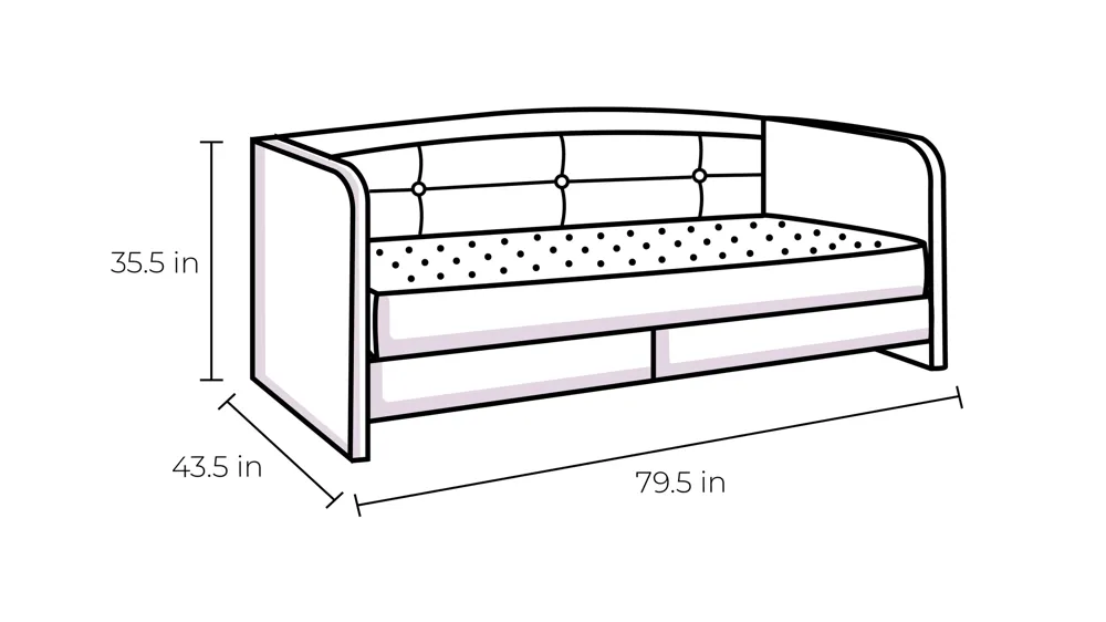 Moon Upholstered Daybed Dimensions