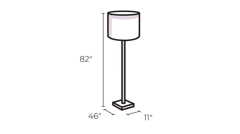 Belle Arc Lamp Dimensions