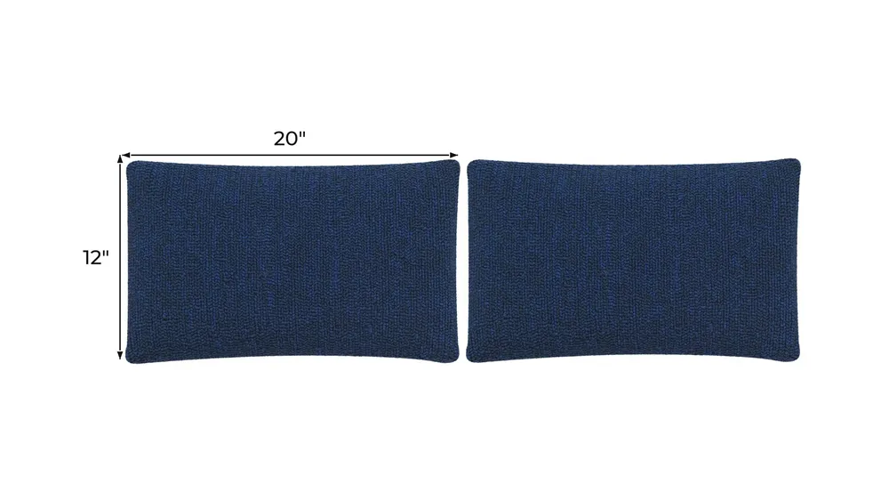 Soleil Solid Indoor Outdoor Pillow: Set of 2 Dimensions