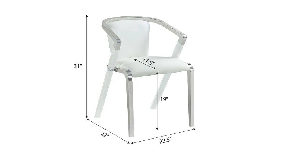 Bruna Arm Chair - Set of 2 Dimensions