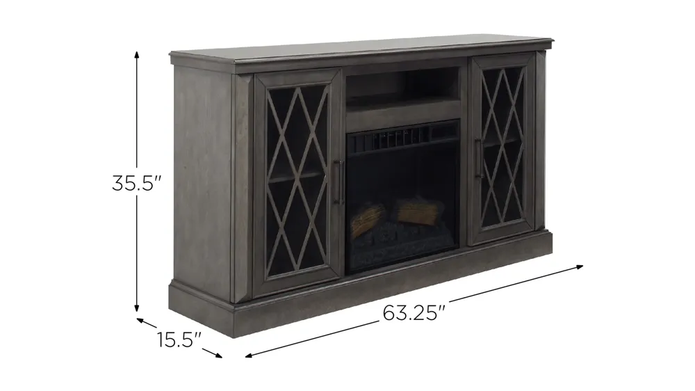 Arrabelle Media Mantel with CoolGlow Firebox Dimensions