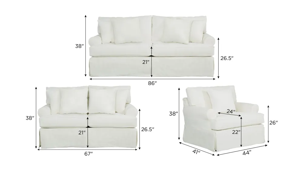 Lakeside Living Room Set Dimensions