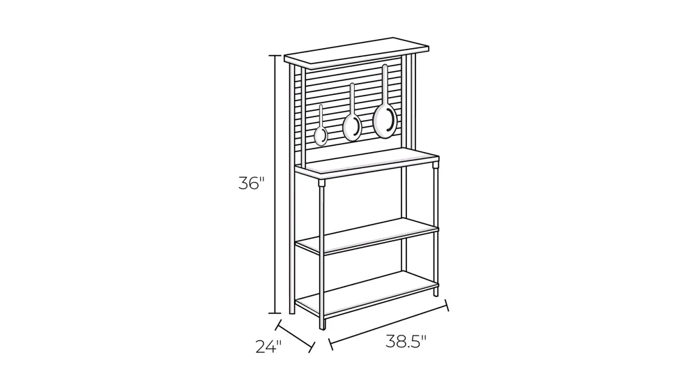 Payson Kitchen Cart Dimensions