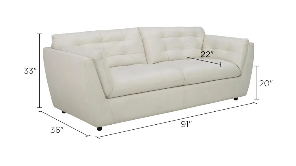 Damar Leather Sofa Dimensions