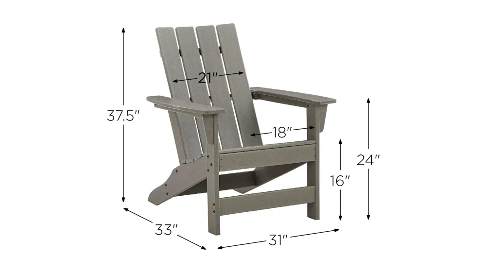 Visola Outdoor Adirondack Chair Dimensions