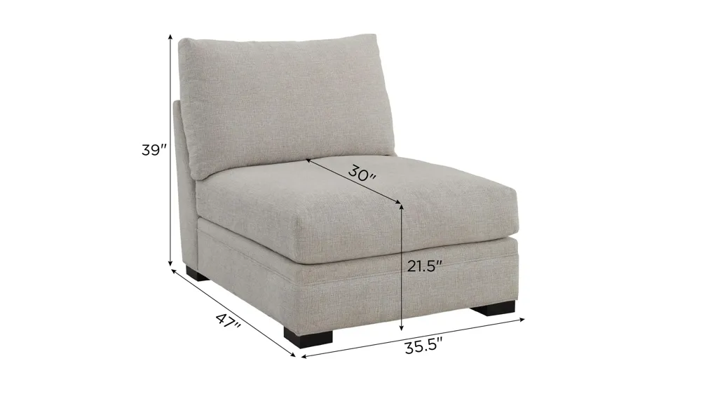Bayside Armless Chair Dimensions