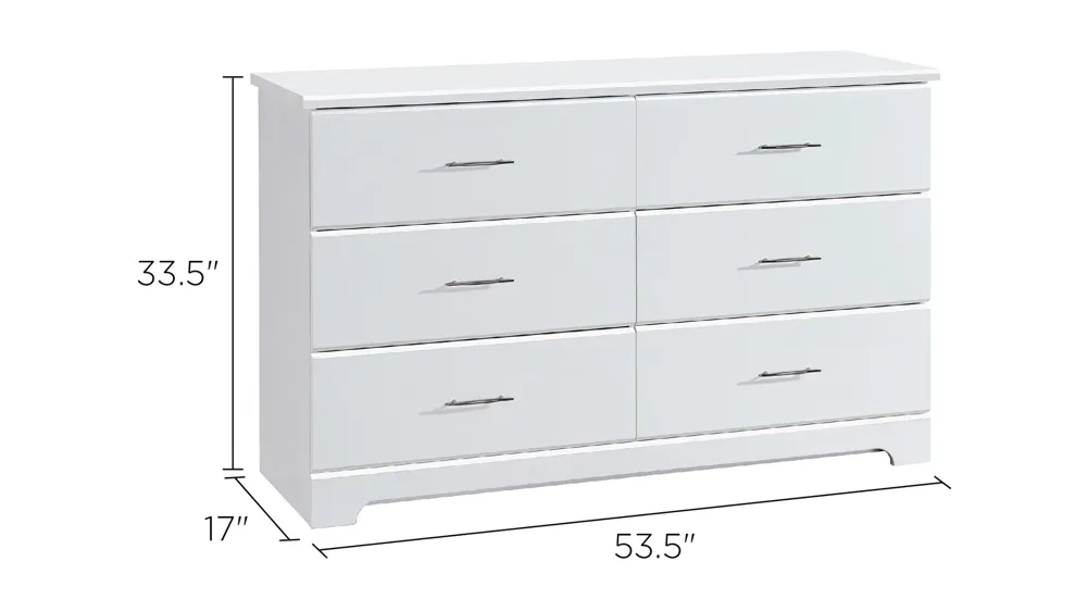 Brooks 6 Drawer Dresser Dimensions