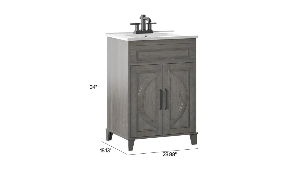 Kathleen 24" Single Bathroom Vanity Dimensions