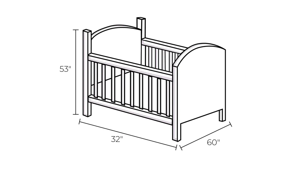 Bella Arch Top Convertible Crib Dimensions