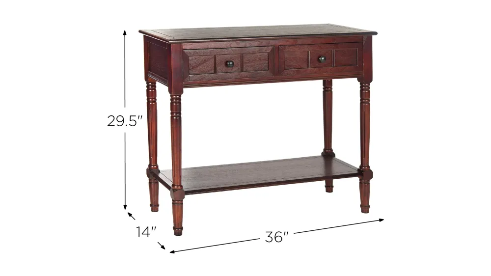 Otto 2 Drawer Console Table Dimensions