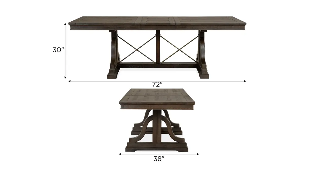Westley Falls Trestle Dining Table Dimensions