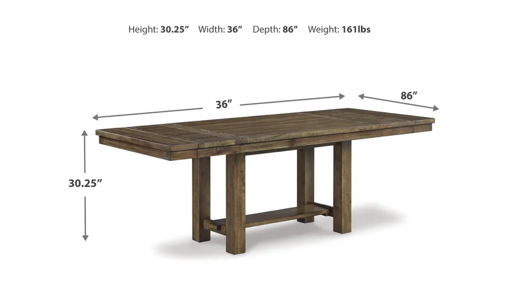 Montana Dining Extension Table Dimensions