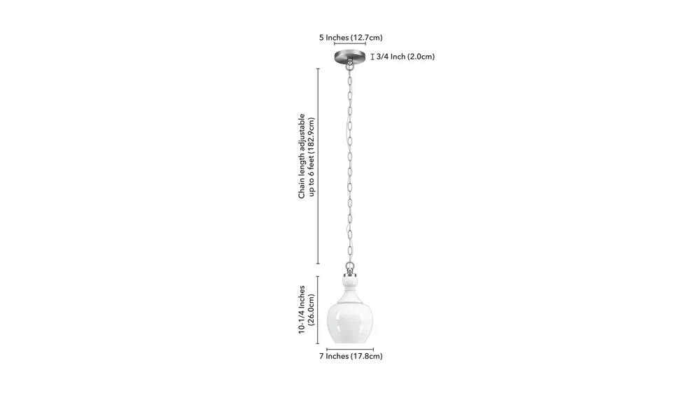 Nadire Pendant Dimensions