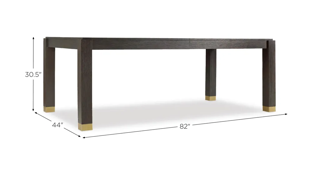 Curata Rectangular Dining Table with Two Leaves Dimensions