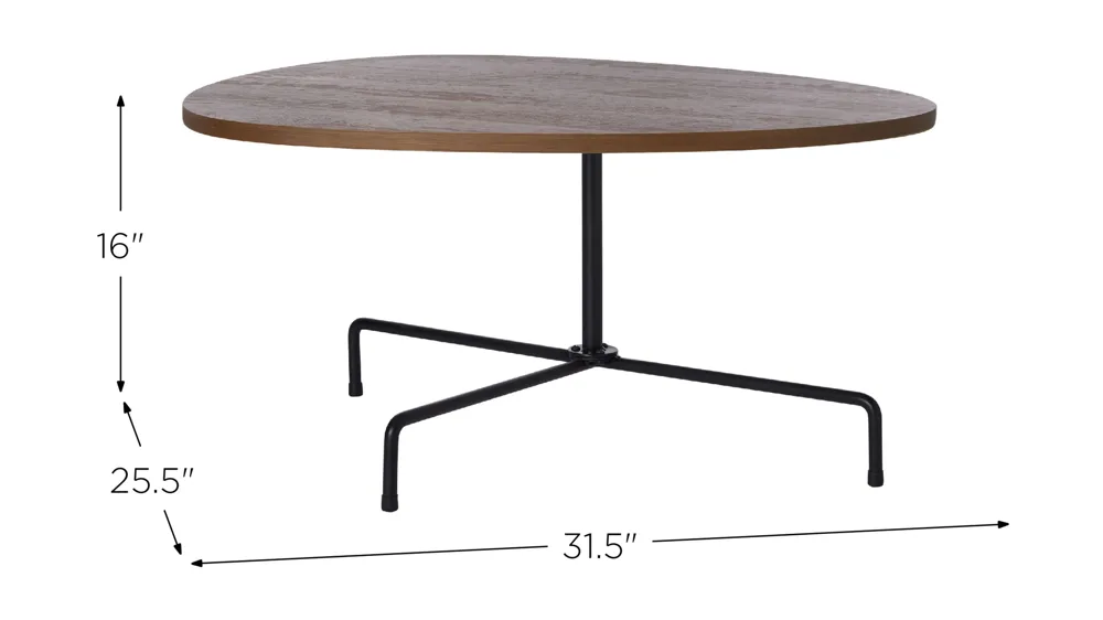 Lenna Tripod Coffee Table Dimensions