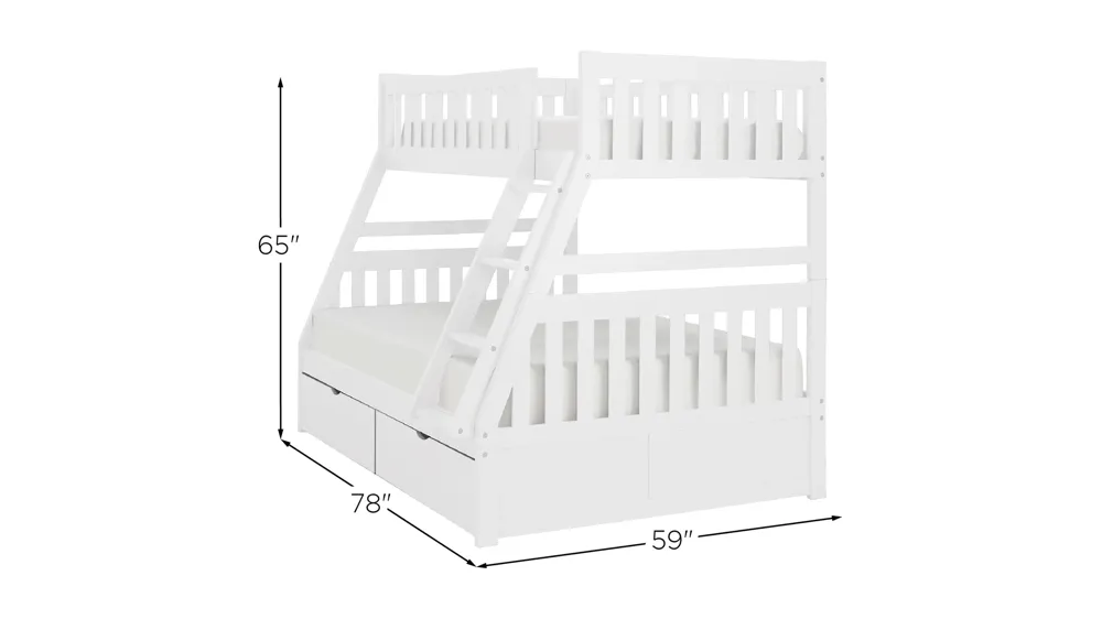 Belisar Storage Bunk Bed Dimensions