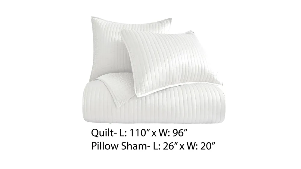 Satin Channel 3-pc. Quilt Set Dimensions