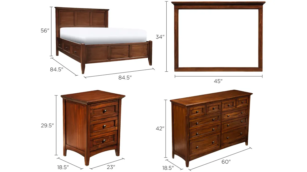 Westlake 4-pc. Platform Bedroom Set w/ Storage Bed | Raymour