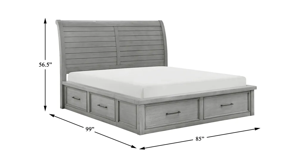 Rosemont Platform Bed Dimensions