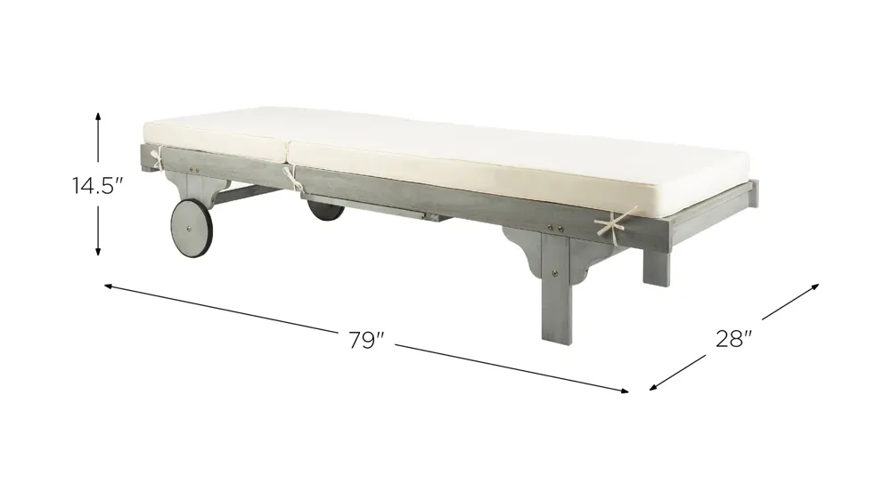 Artria Chaise Lounge Chair With Side Table Dimensions