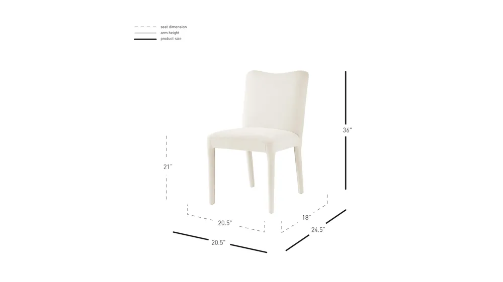 Alder Side Chair- Set of 2 Dimensions