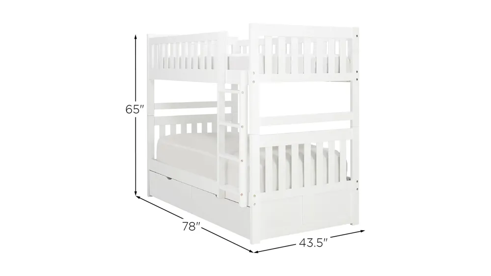 Belisar Storage Bunk Bed Dimensions