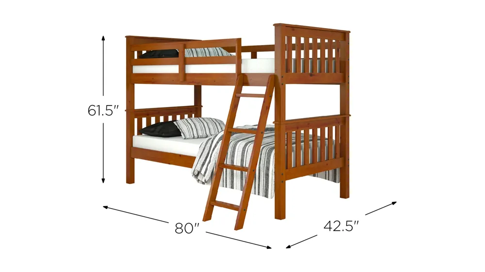 San Antonio Bunk Bed with Slat Kit Dimensions