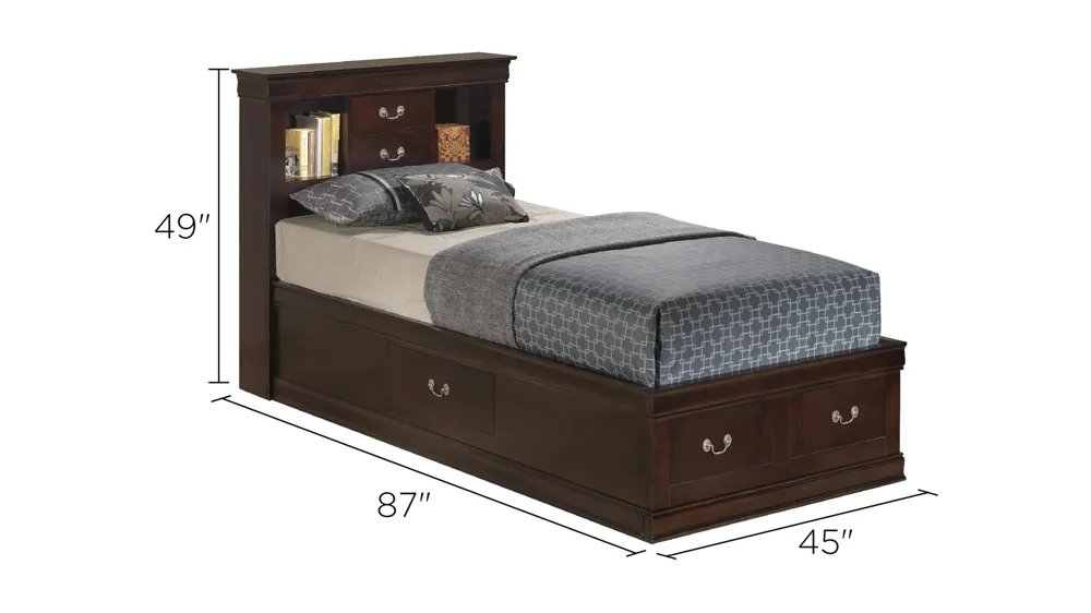 Rossie Captains Storage Bed Dimensions