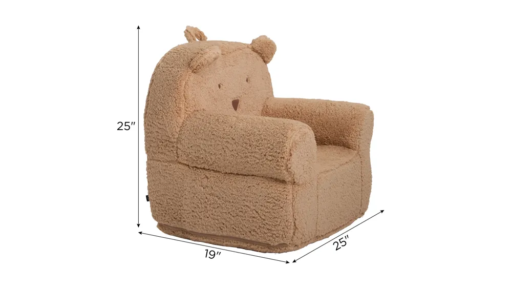 Teddy Sherpa Bear Chair Dimensions