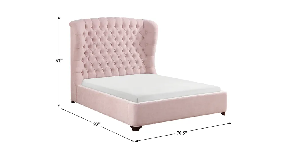 Raina Upholstered Bed Dimensions