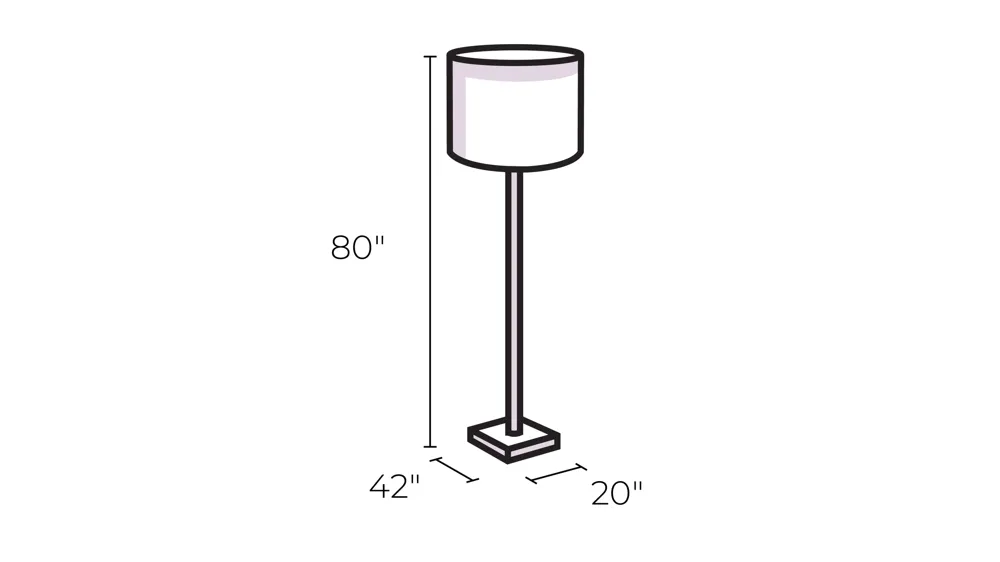 Corinne Arc Lamp Dimensions