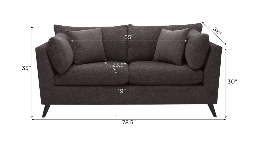 Caruso Loveseat Dimensions
