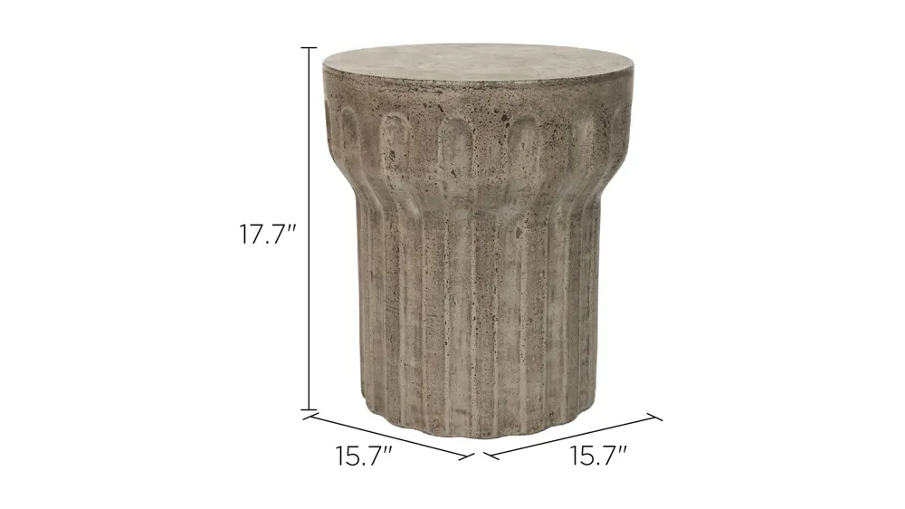 Vesta Indoor/Outdoor Accent Table Dimensions
