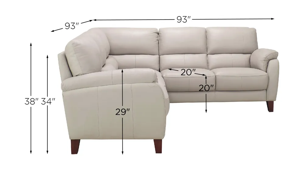 Harmony 3-pc. Sectional Dimensions