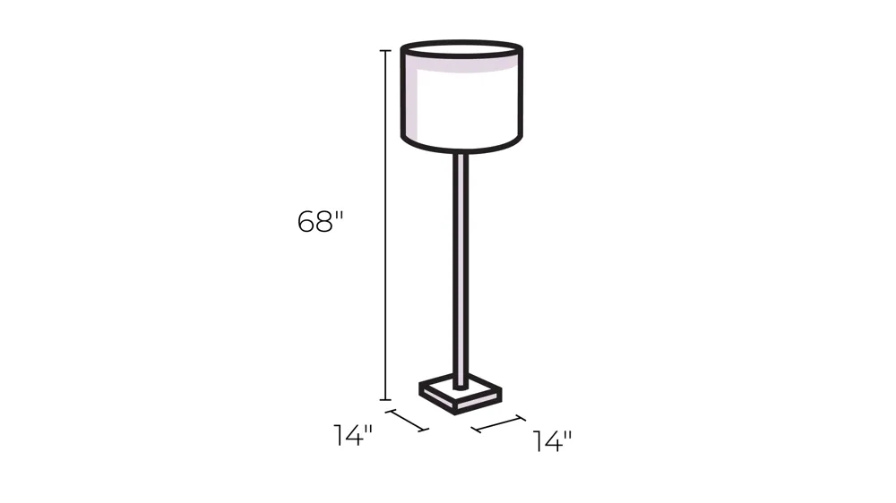 Derrick Floor Lamp Dimensions
