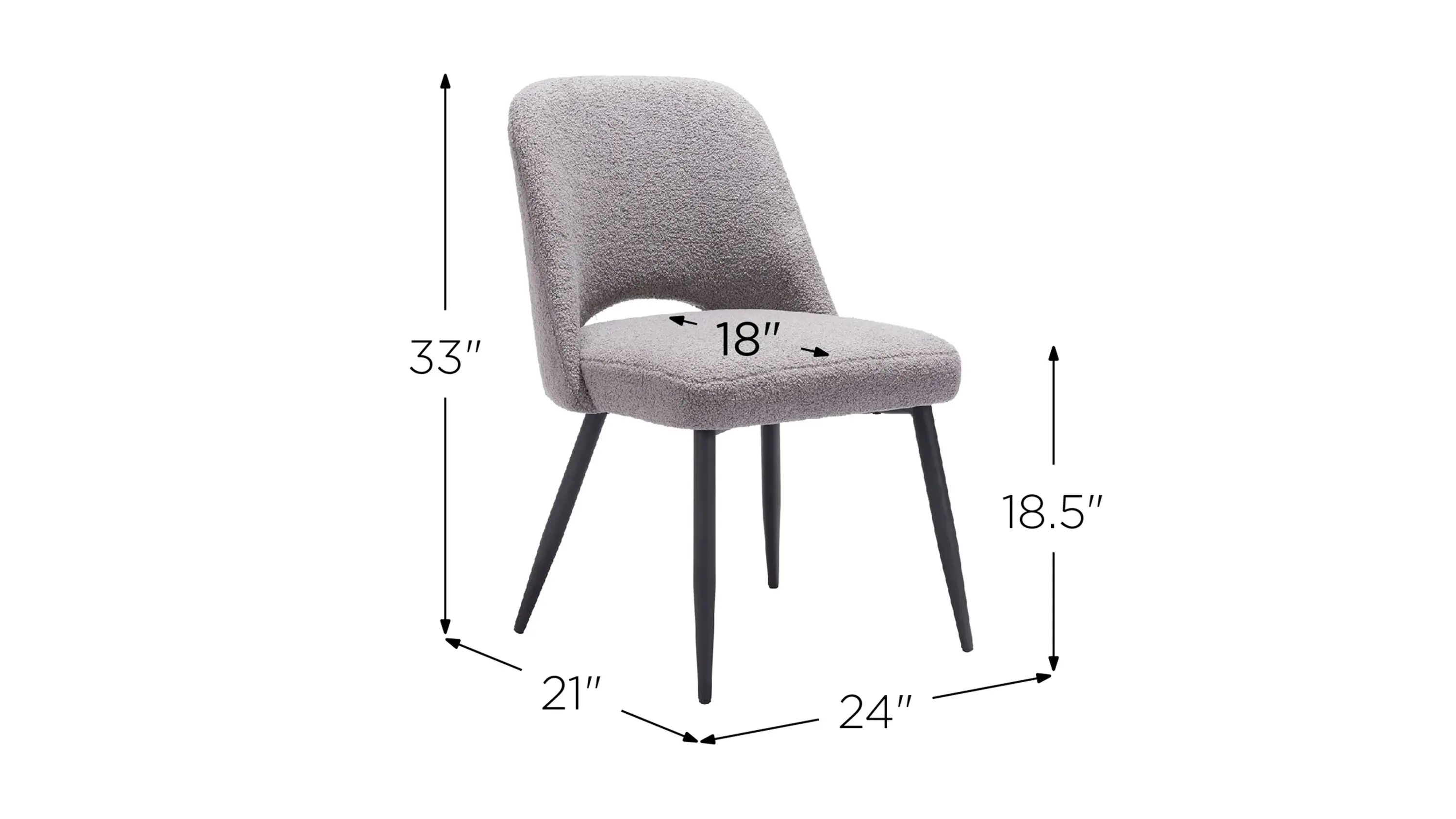 Teddy Dining Chair - Set of 2 - Thumbnail 5