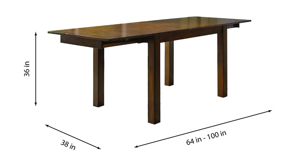 Mirabelle 2-Leaf Counter Height Dining Table Dimensions
