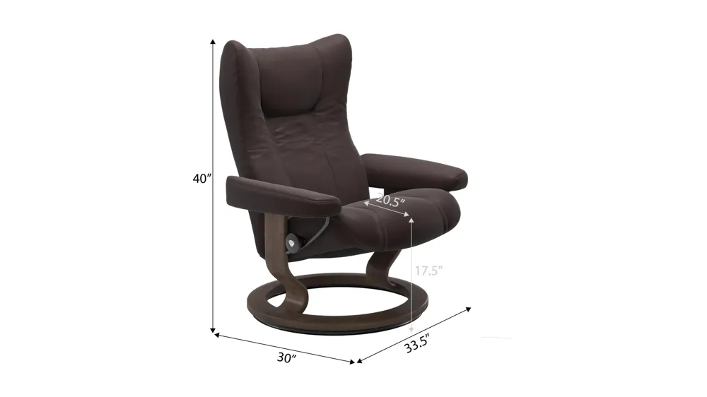 Wing Large Classic Recliner Dimensions