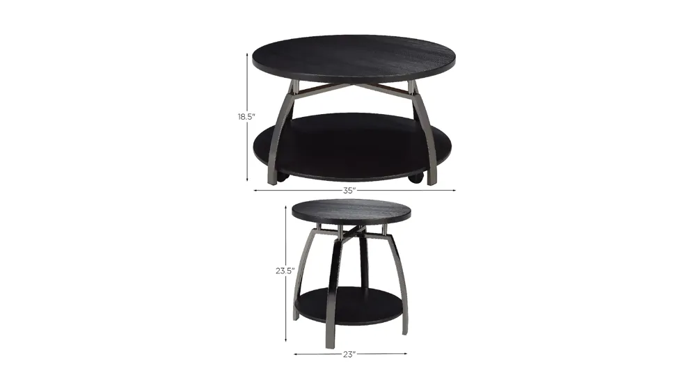 Astro 3pc Occasional Table Sets Dimensions