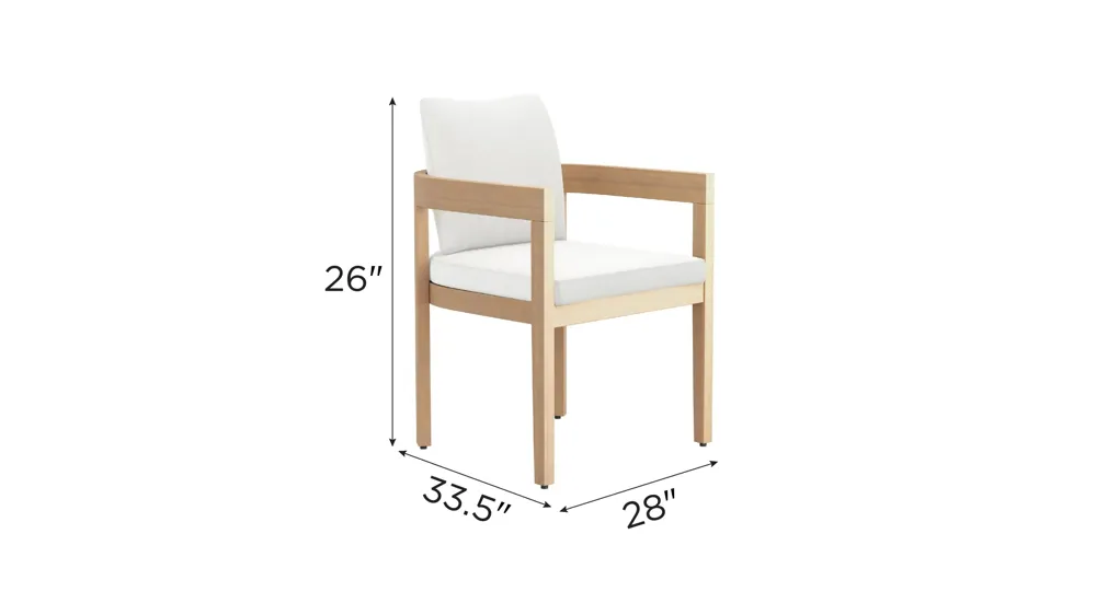 Wesley Patio Dining Chair - Set of 4 Dimensions
