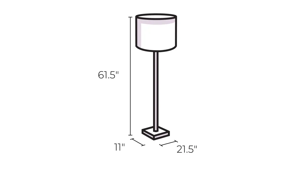 Jerome Floor Lamp Dimensions