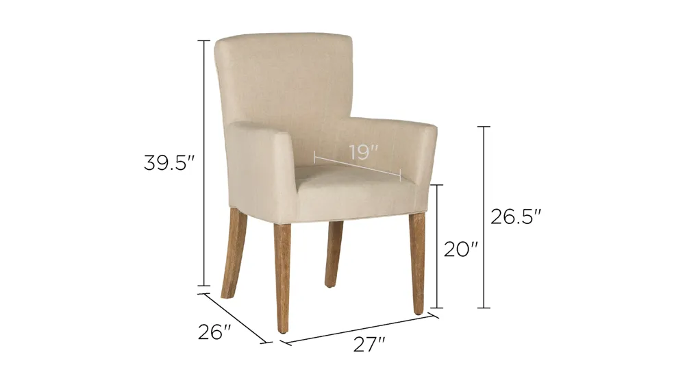 Jaspin Arm Chair Dimensions