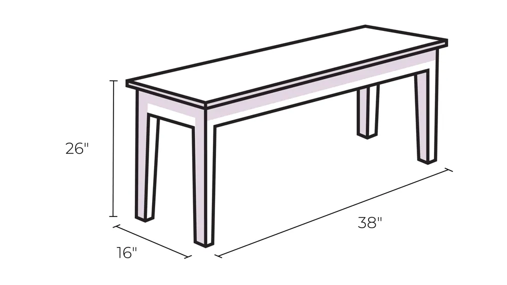Pascal Bench Dimensions