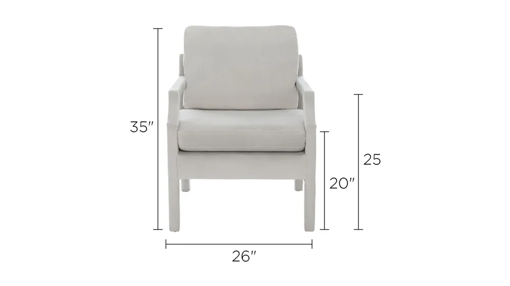 Gordon Upholstered Arm Chair Dimensions