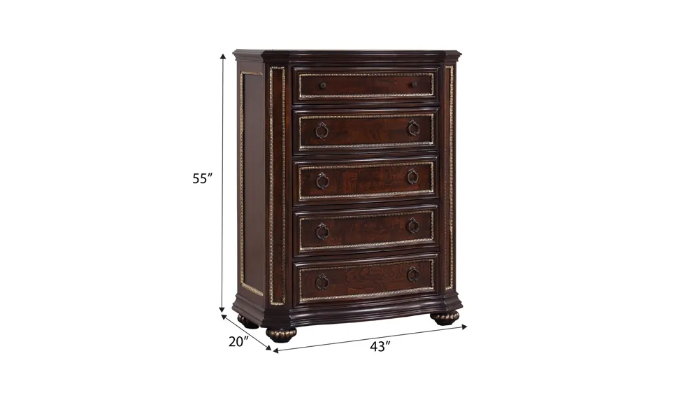 Paris 5 Drawer Chest Dimensions