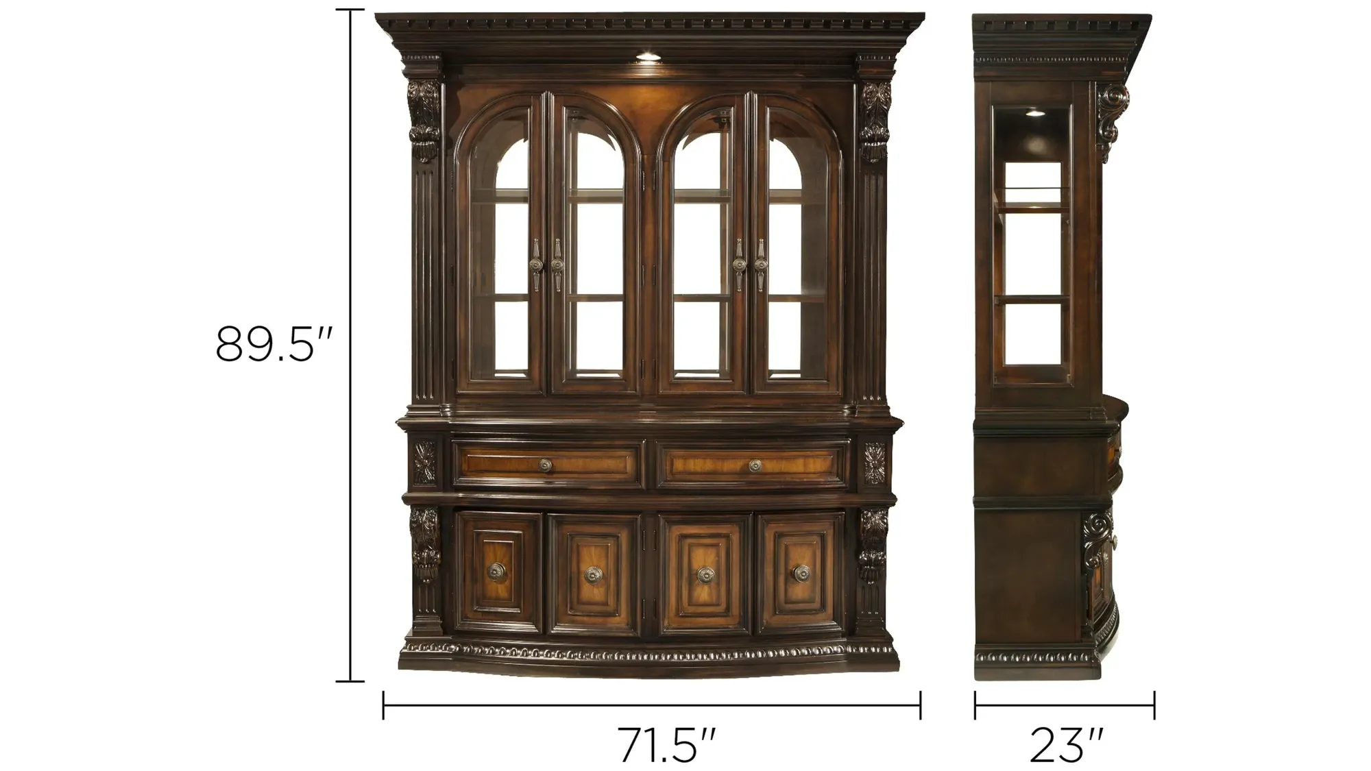 Bradford Heights 2-pc. China Cabinet w/ Lighting