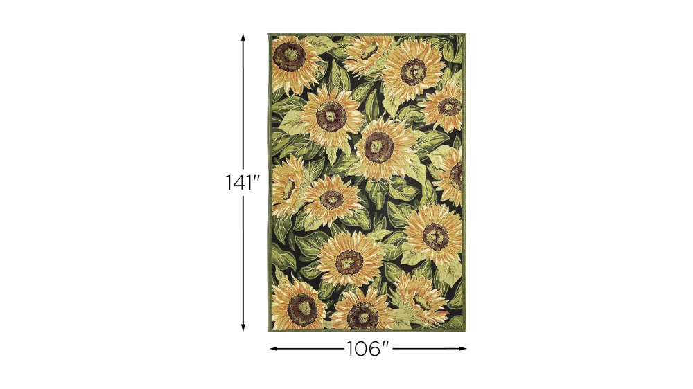 Marina Sunflowers Indoor/Outdoor Rug Dimensions